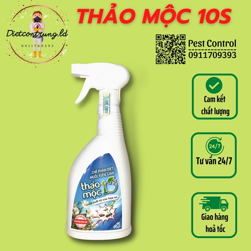 Xịt thảo mộc 10s - đặc trị : mối, gián, kiến