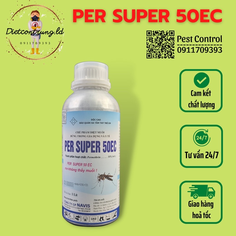 Thuốc muỗi chai nhôm PER SUPER 50EC - 1LÍT